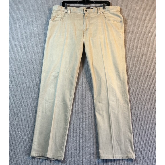 Alberto Chino Pants Men's 38 X 30 Beige Luxury T400 Modern Fit Tencel Denim‎ - Picture 1 of 13